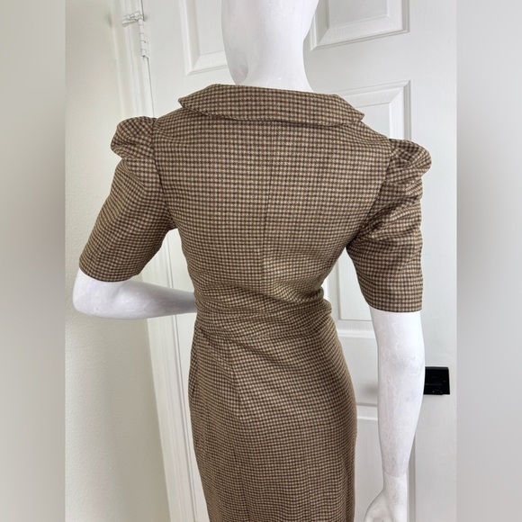 Jessakae Fox Group Size XXS Brown Plaid Short Sleeve Charlotte Shift Dress.  B6 - Picture 9 of 12